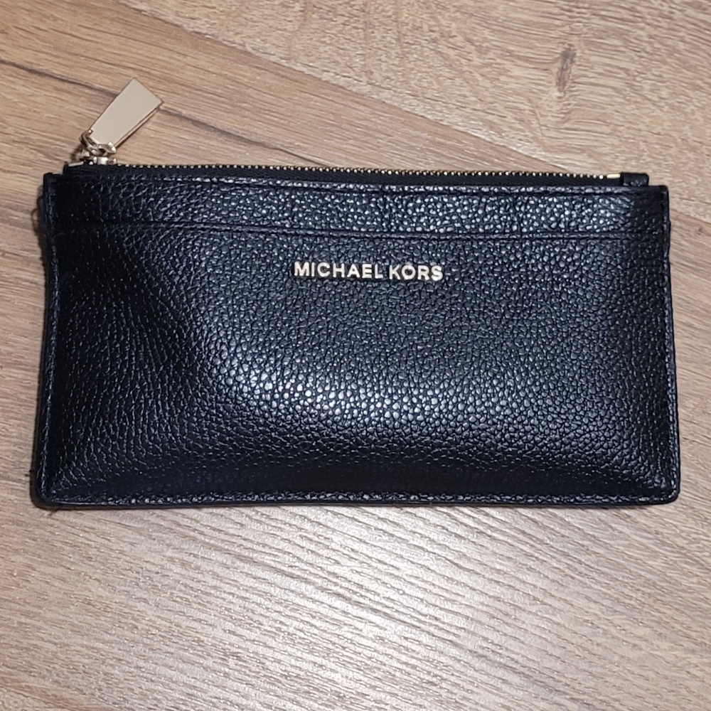 Michael Kors Large Black Pebbled Leather Wallet